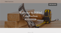 Desktop Screenshot of nikkelconstruction.com