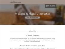 Tablet Screenshot of nikkelconstruction.com